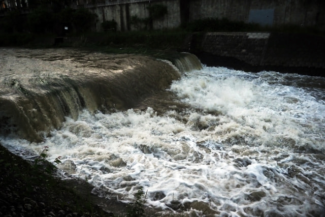 氾濫した河川